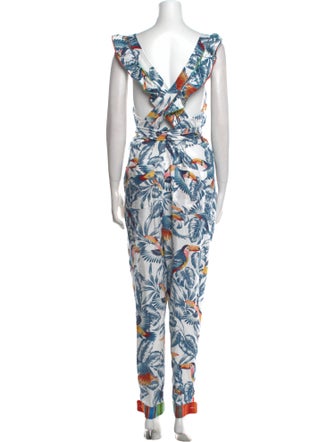 Farm Rio Linen Printed Jumpsuit