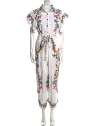 Farm Rio Floral Print Jumpsuit