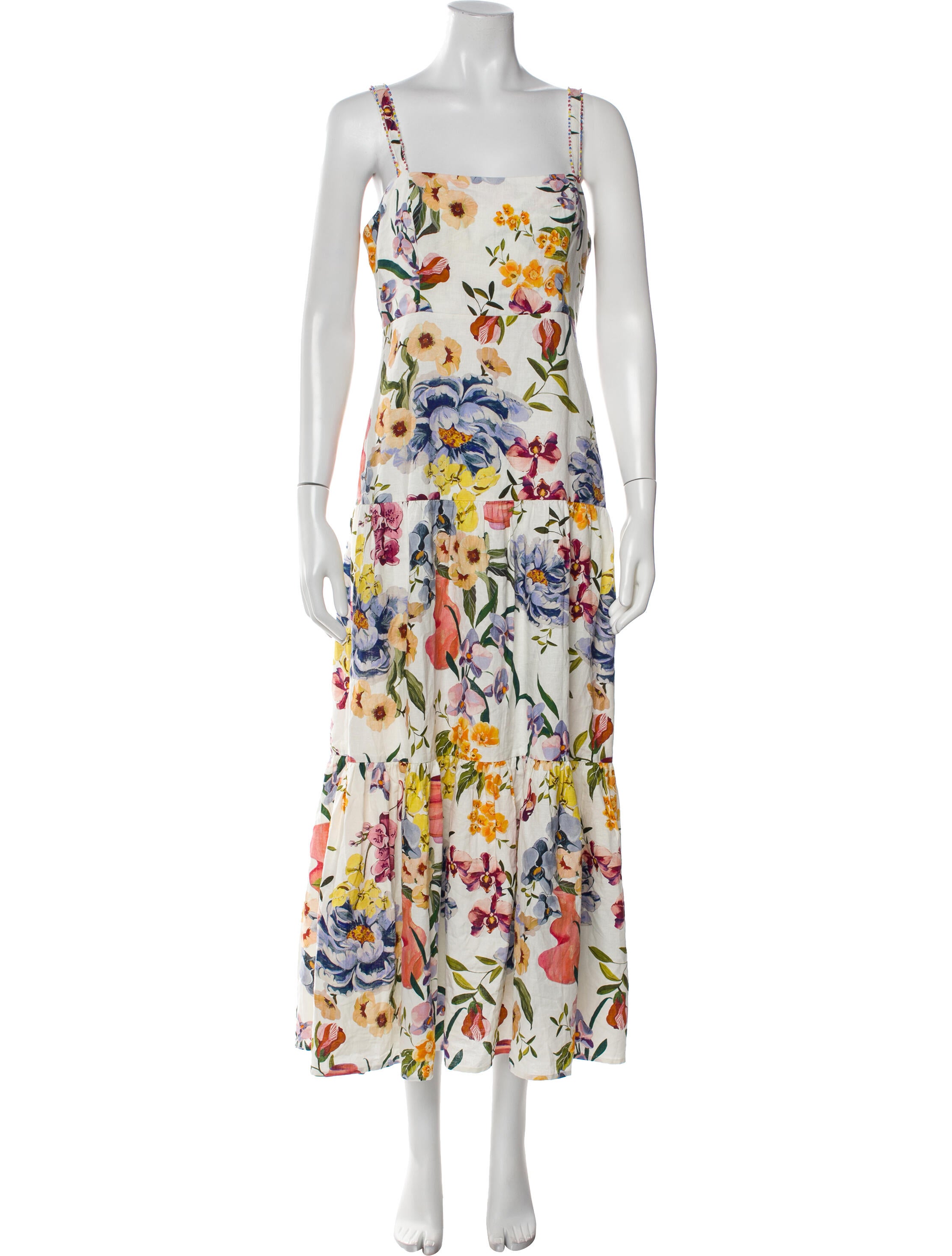Farm Rio Floral Print Long Dress