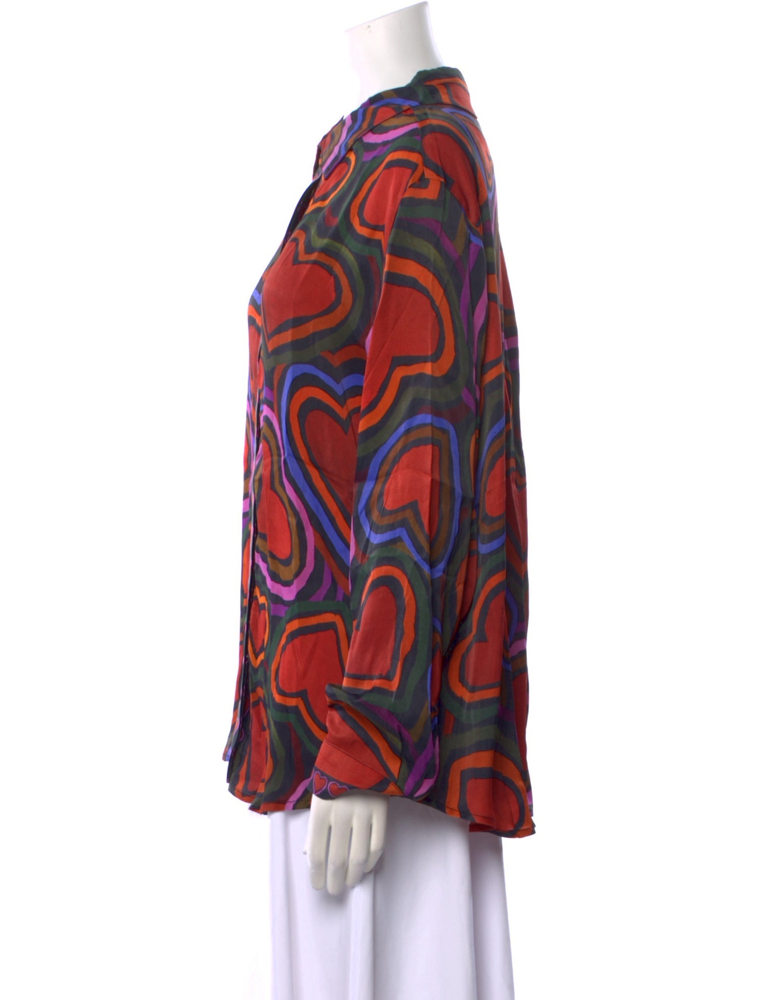 Farm Rio Printed Long Sleeve Button-Up Top