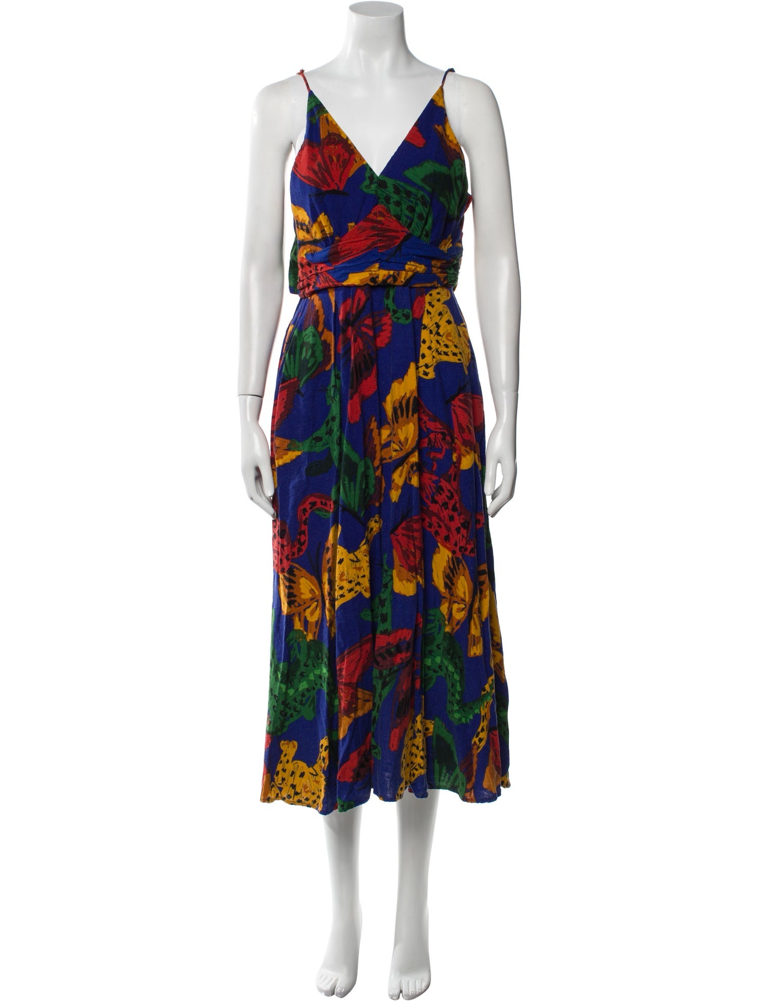 Farm Rio Linen Midi Length Dress