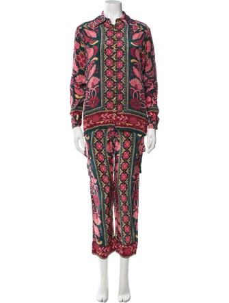 Farm Rio Floral Print Pant Set