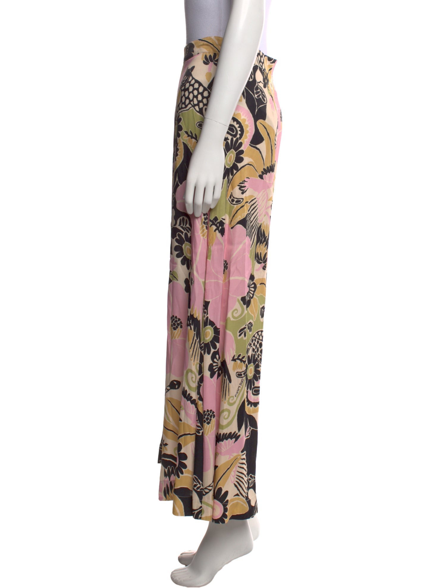 Farm Rio Floral Print Midi Length Skirt