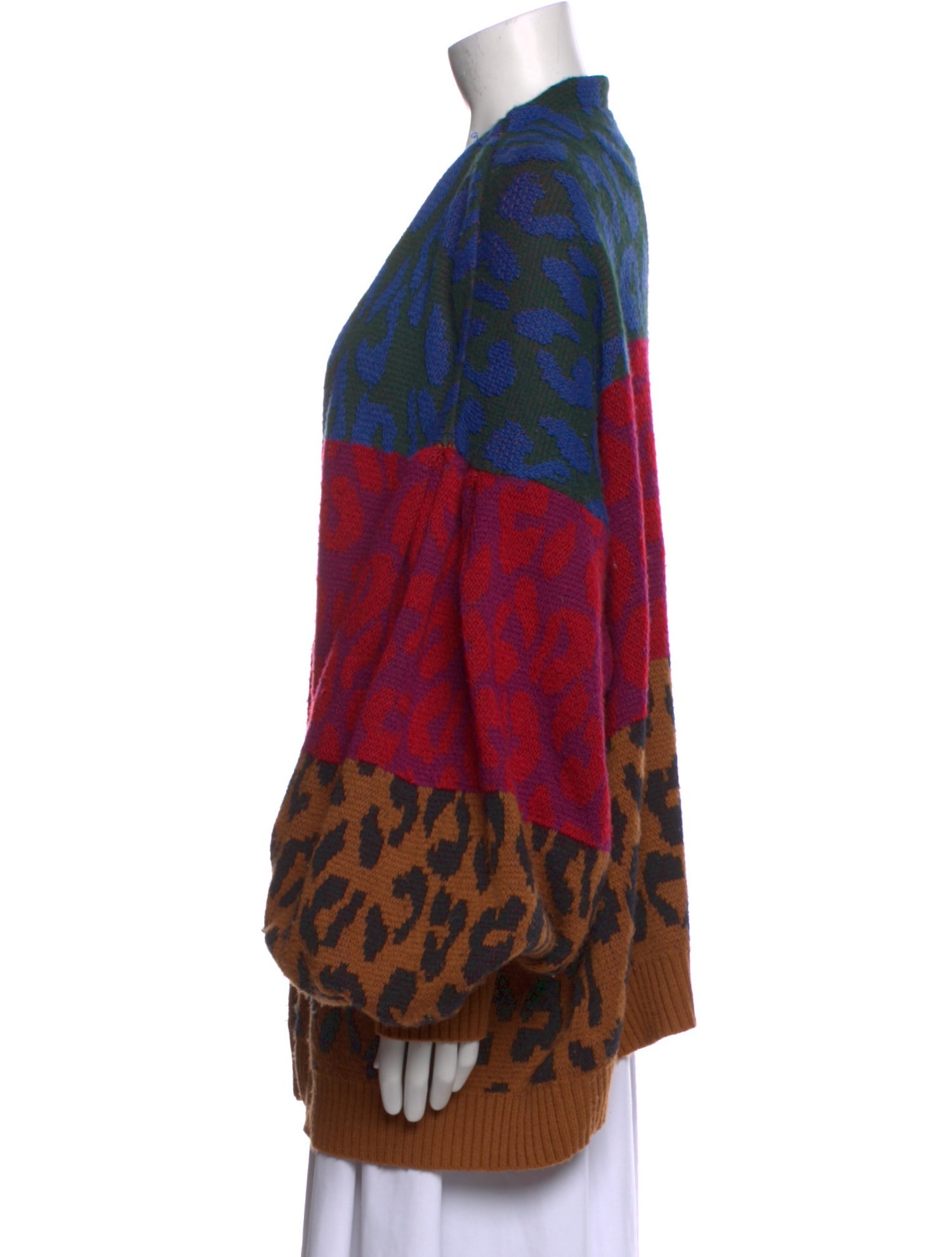 Farm Rio Printed Open Front Sweater