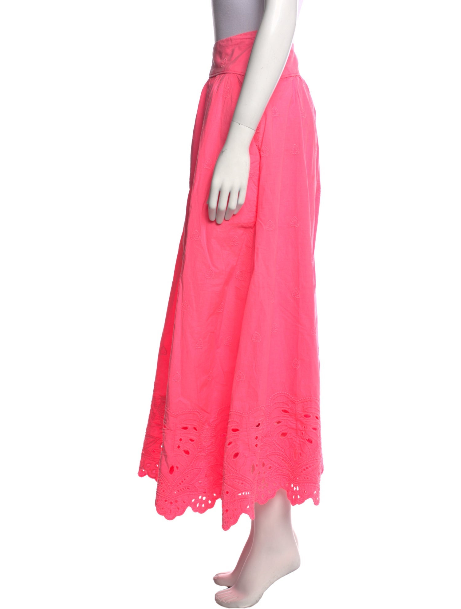 Farm Rio Embroidered Accent Midi Length Skirt