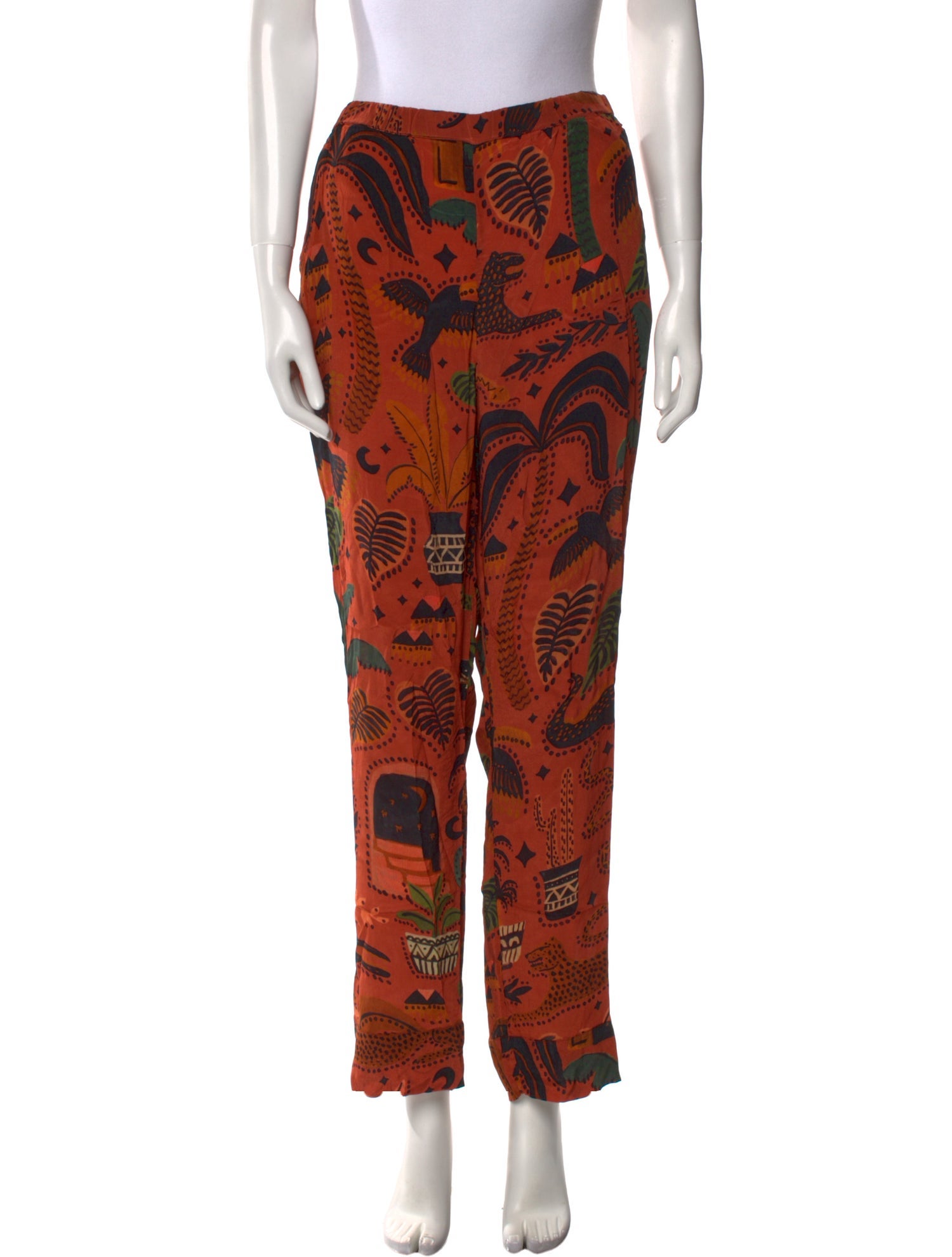 Farm Rio Satin Wide Leg Pants