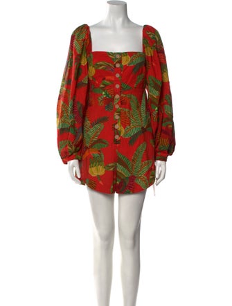 Farm Rio Linen Printed Romper