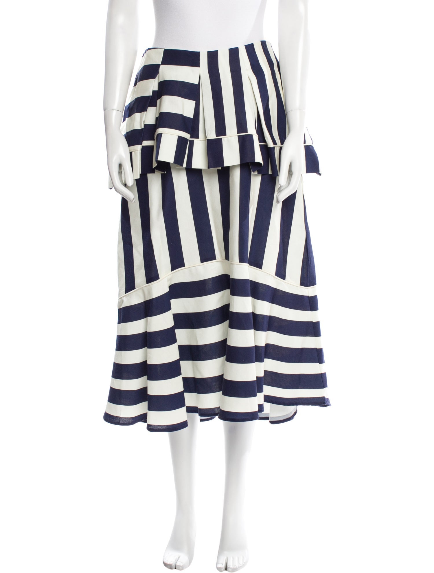 Farm Rio Striped Midi Length Skirt