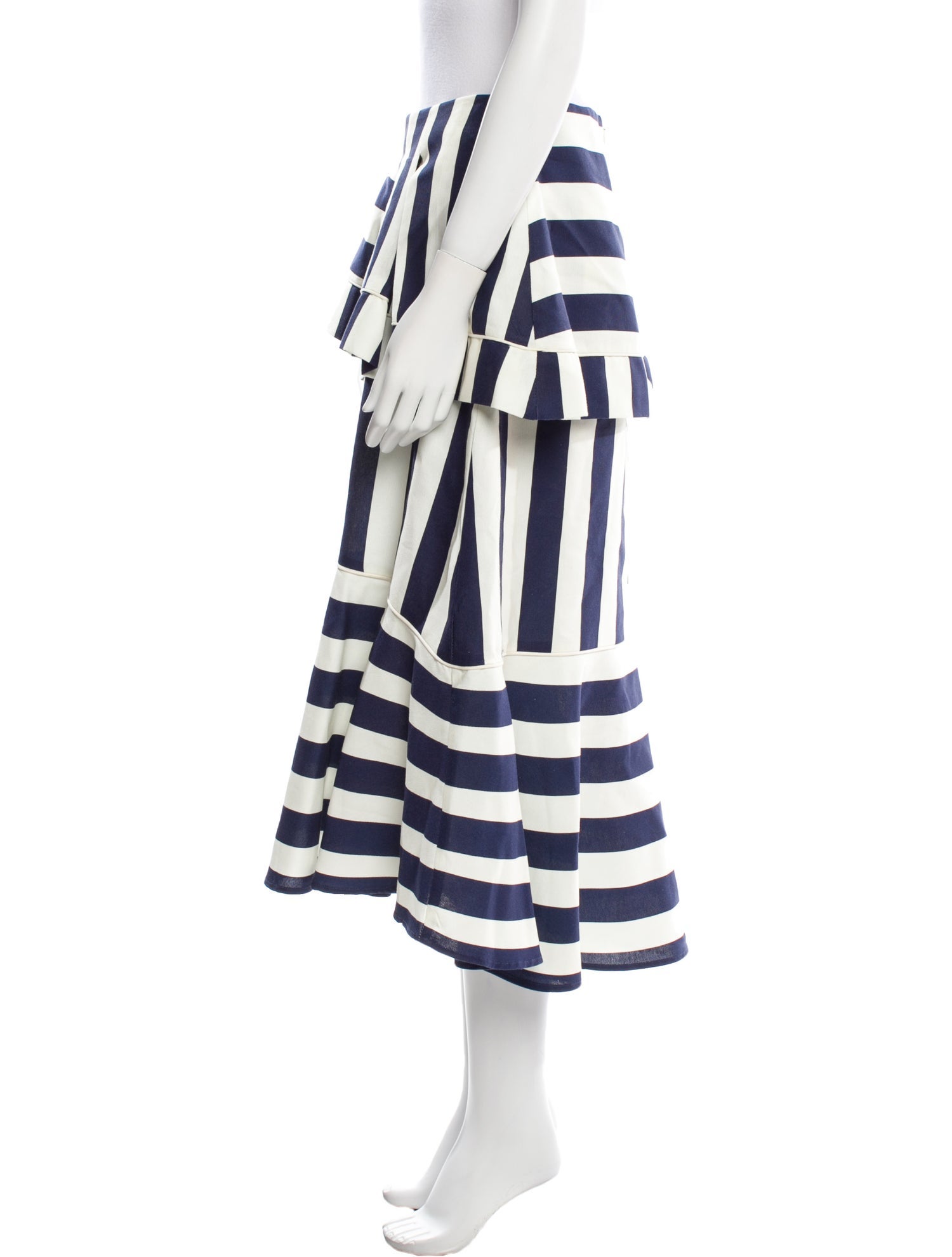 Farm Rio Striped Midi Length Skirt