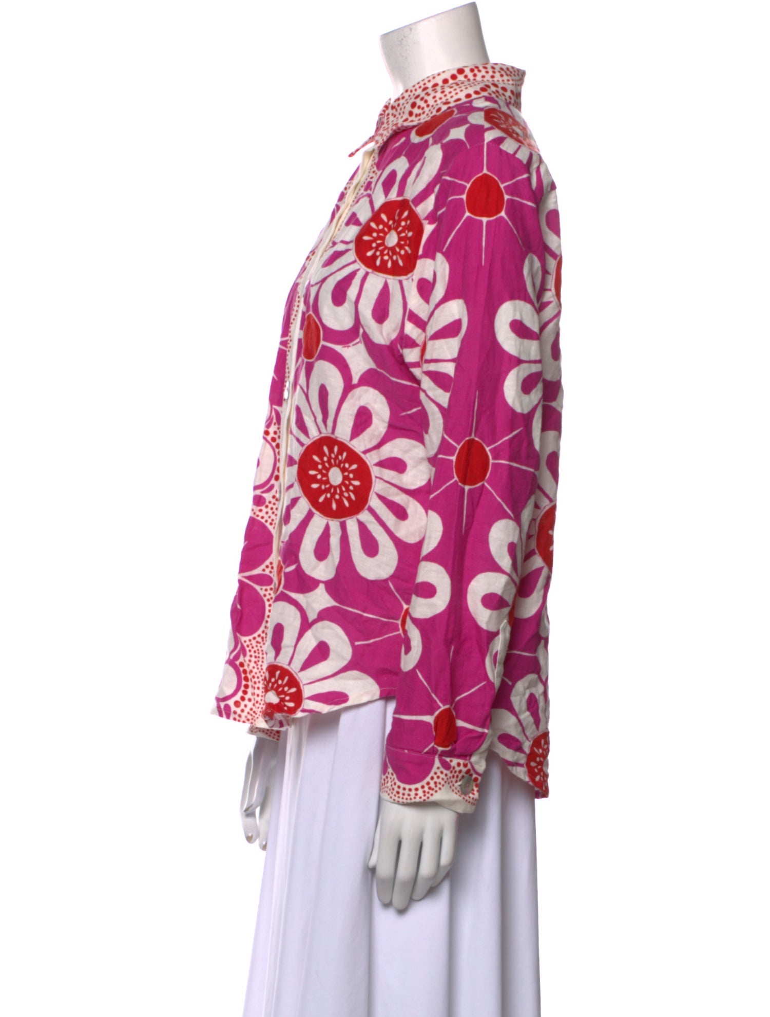 Farm Rio Linen Printed Button-Up Top