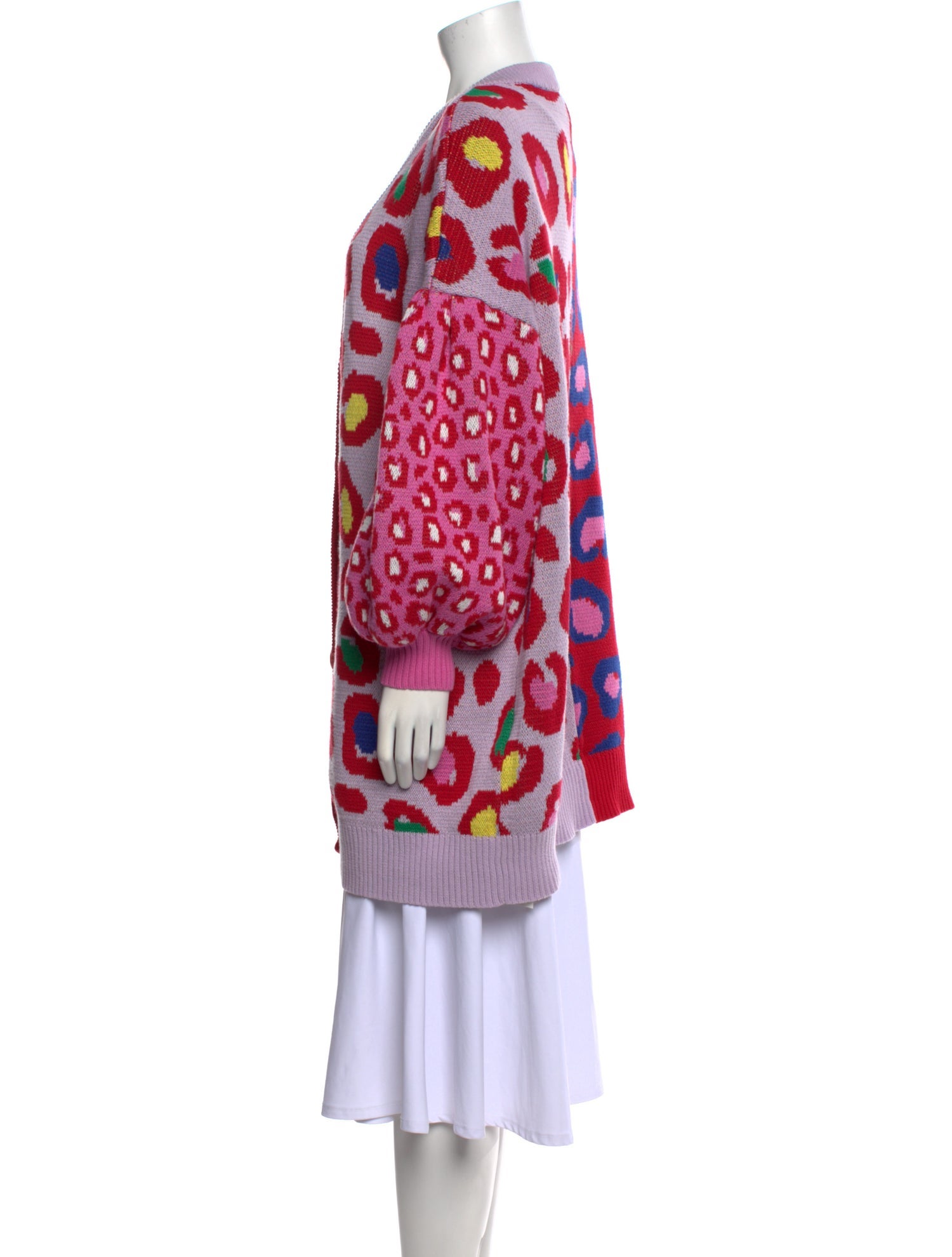 Farm Rio Printed V-Neck Sweater