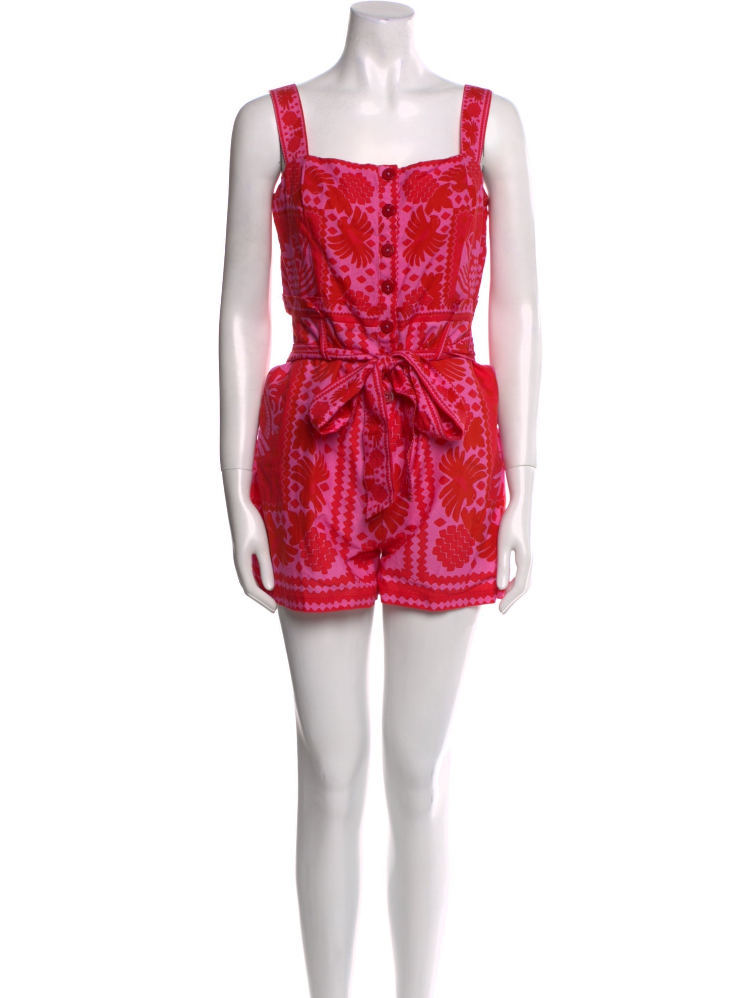 Farm Rio Printed Square Neckline Romper w/ Tags