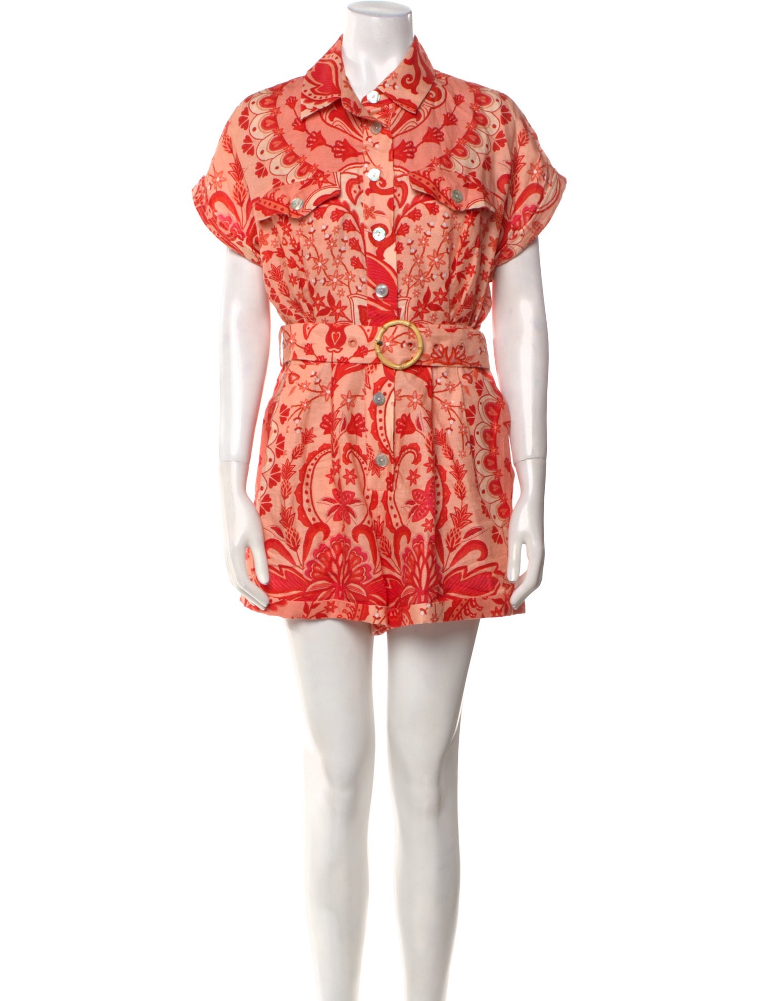 Farm Rio Linen Printed Romper