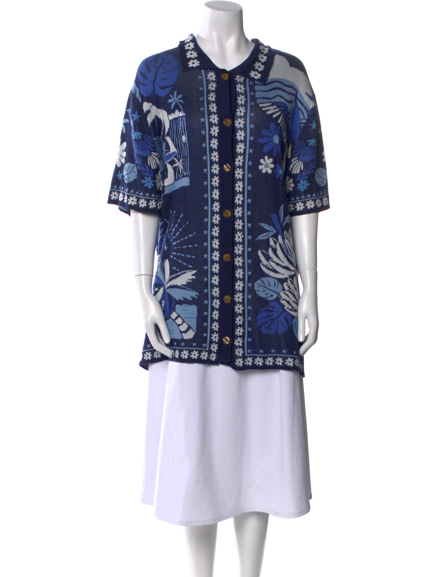 Farm Rio Printed Crew Neck Sweater