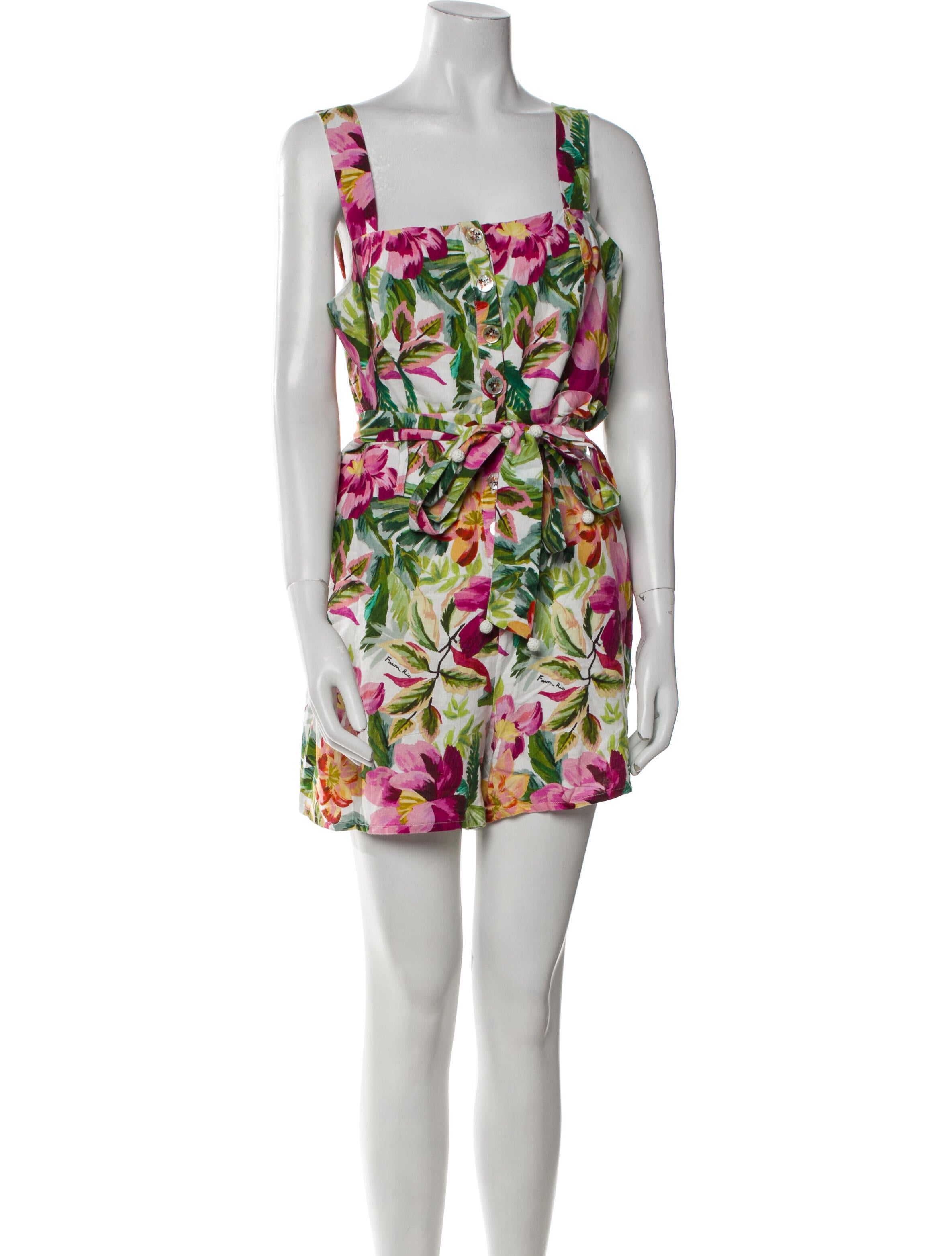 Farm Rio Linen Printed Romper