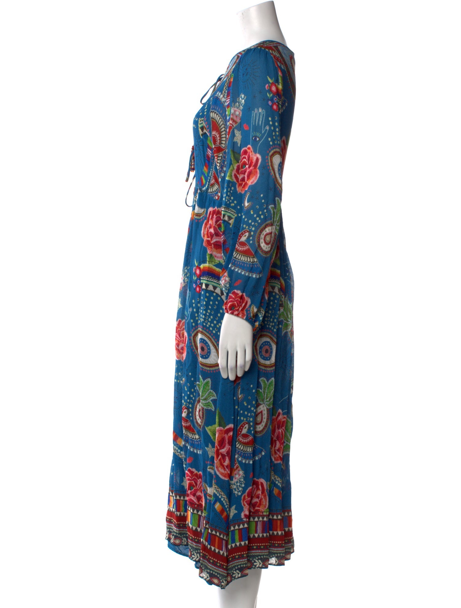 Farm Rio Paisley Print Long Dress