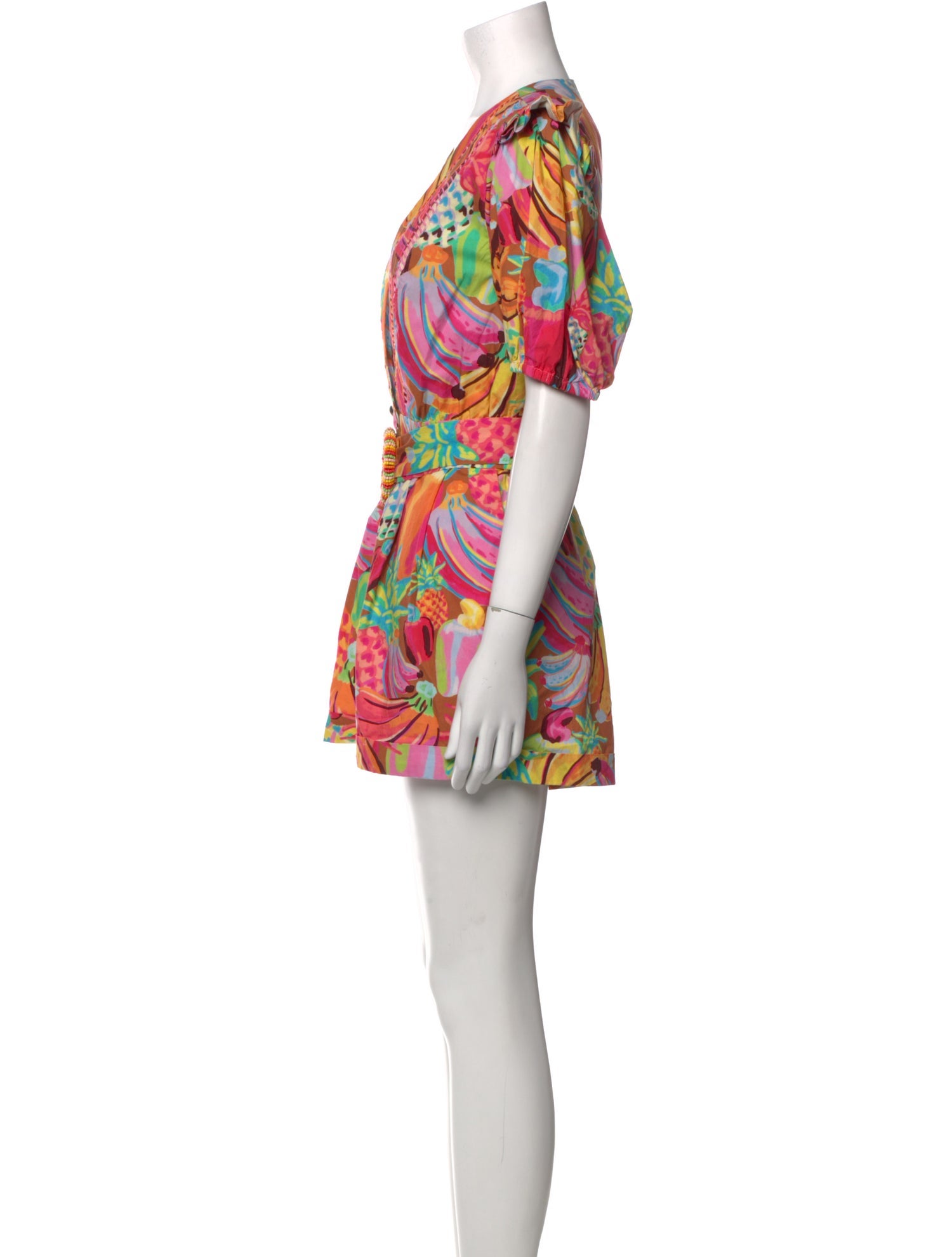 Farm Rio Floral Print V-Neck Romper