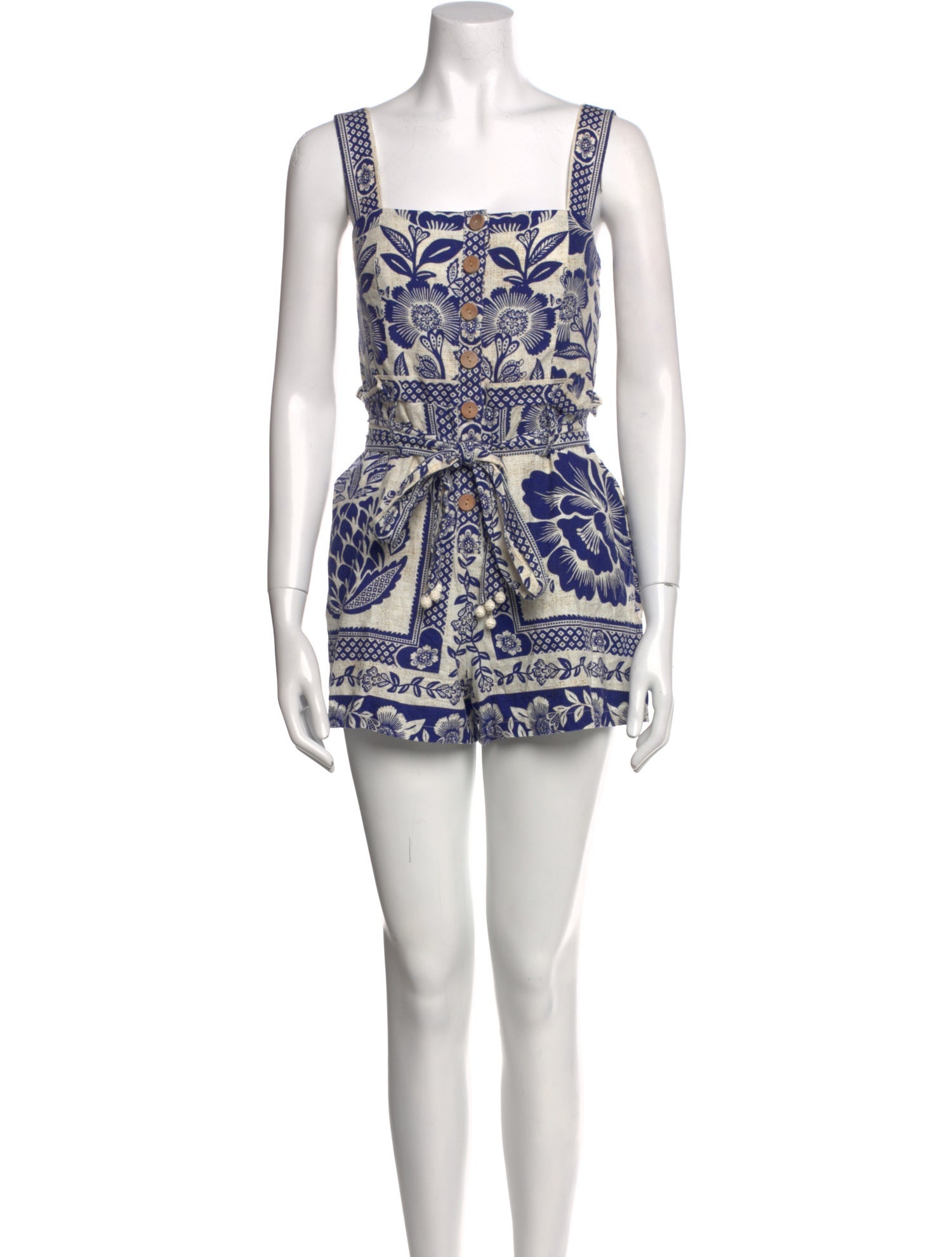 Farm Rio Linen Printed Romper