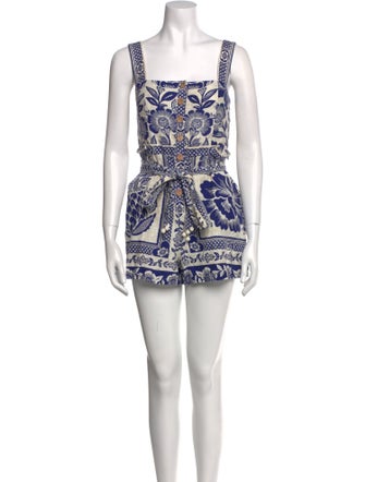 Farm Rio Linen Printed Romper