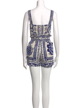 Farm Rio Linen Printed Romper