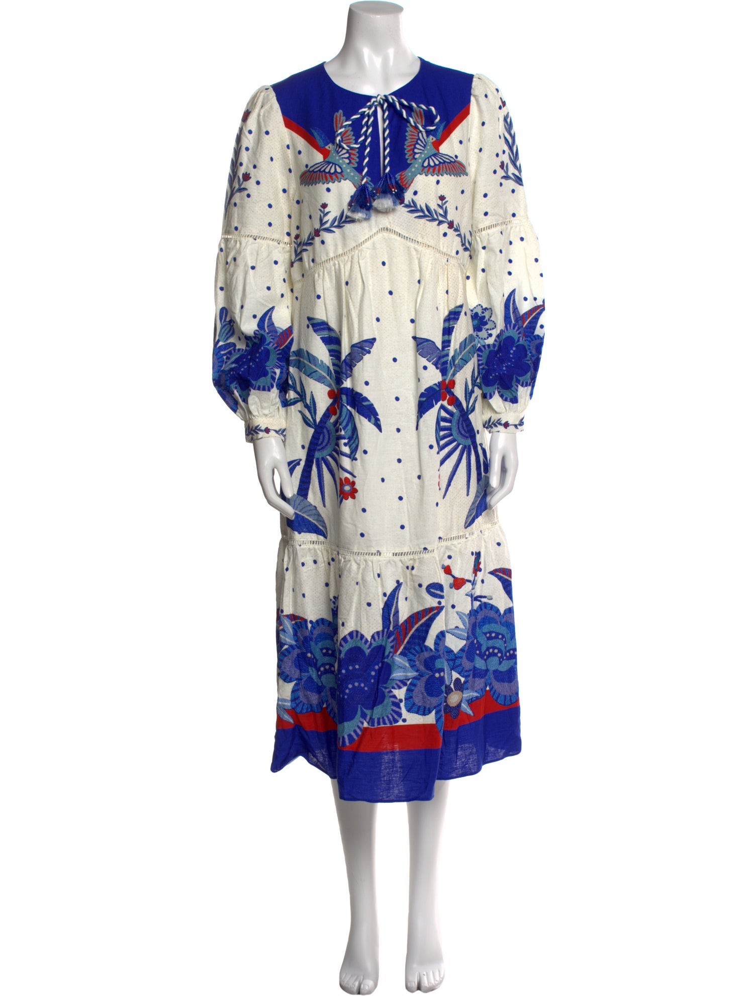 Farm Rio Floral Print Long Dress