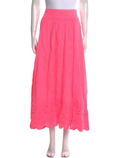 Farm Rio Embroidered Accent Midi Length Skirt