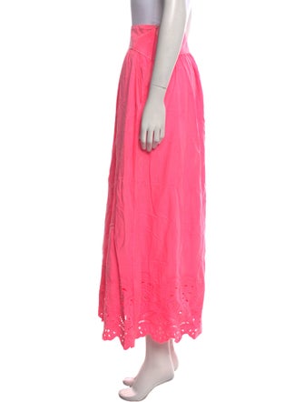 Farm Rio Embroidered Accent Midi Length Skirt