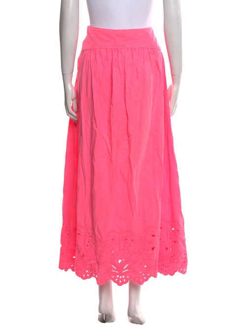 Farm Rio Embroidered Accent Midi Length Skirt