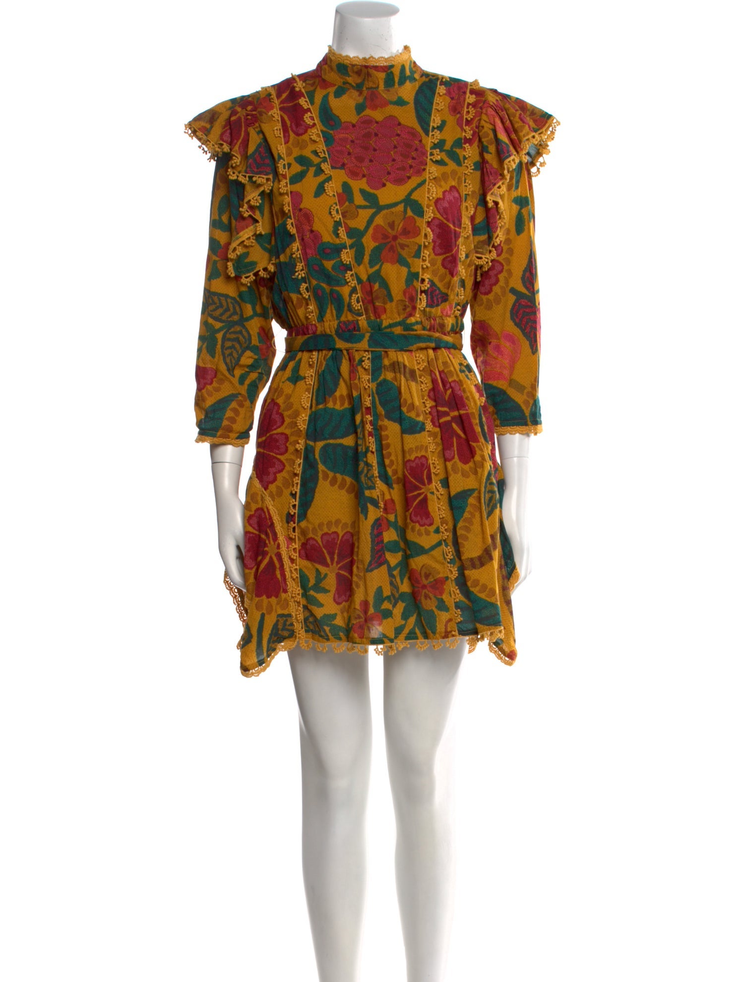 Farm Rio Floral Print Mini Dress