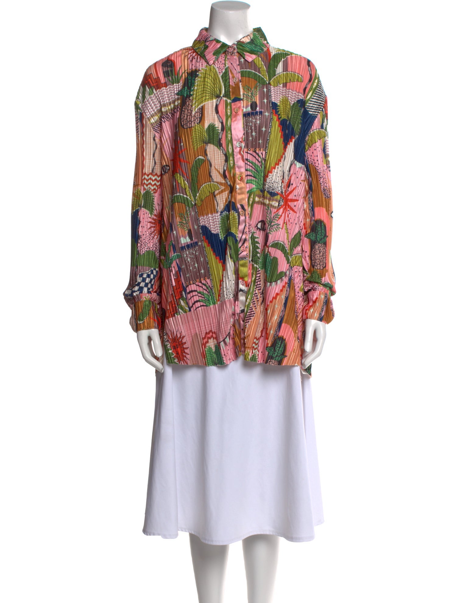 Farm Rio Printed Mock Neck Tunic