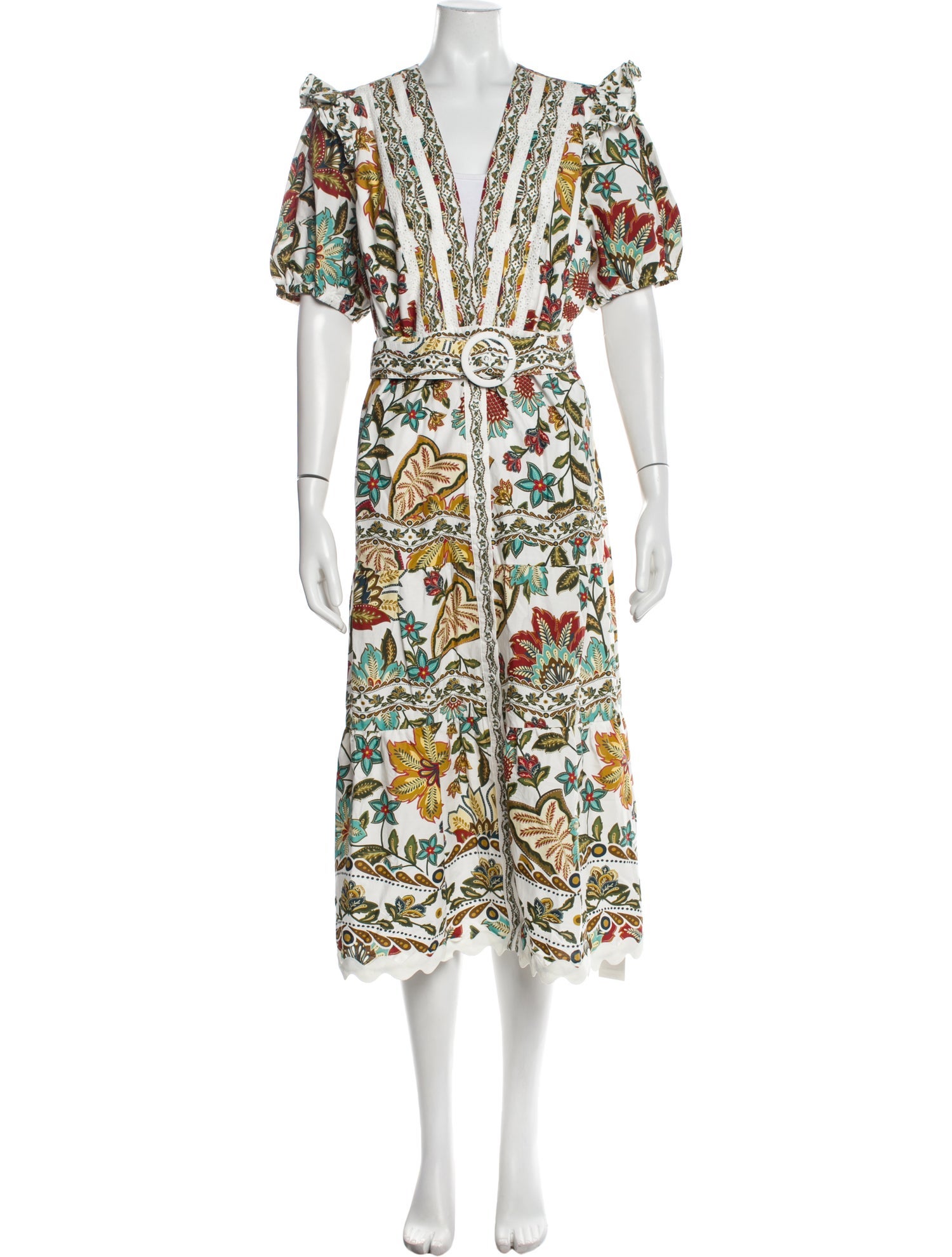 Farm Rio Floral Print Long Dress w/ Tags