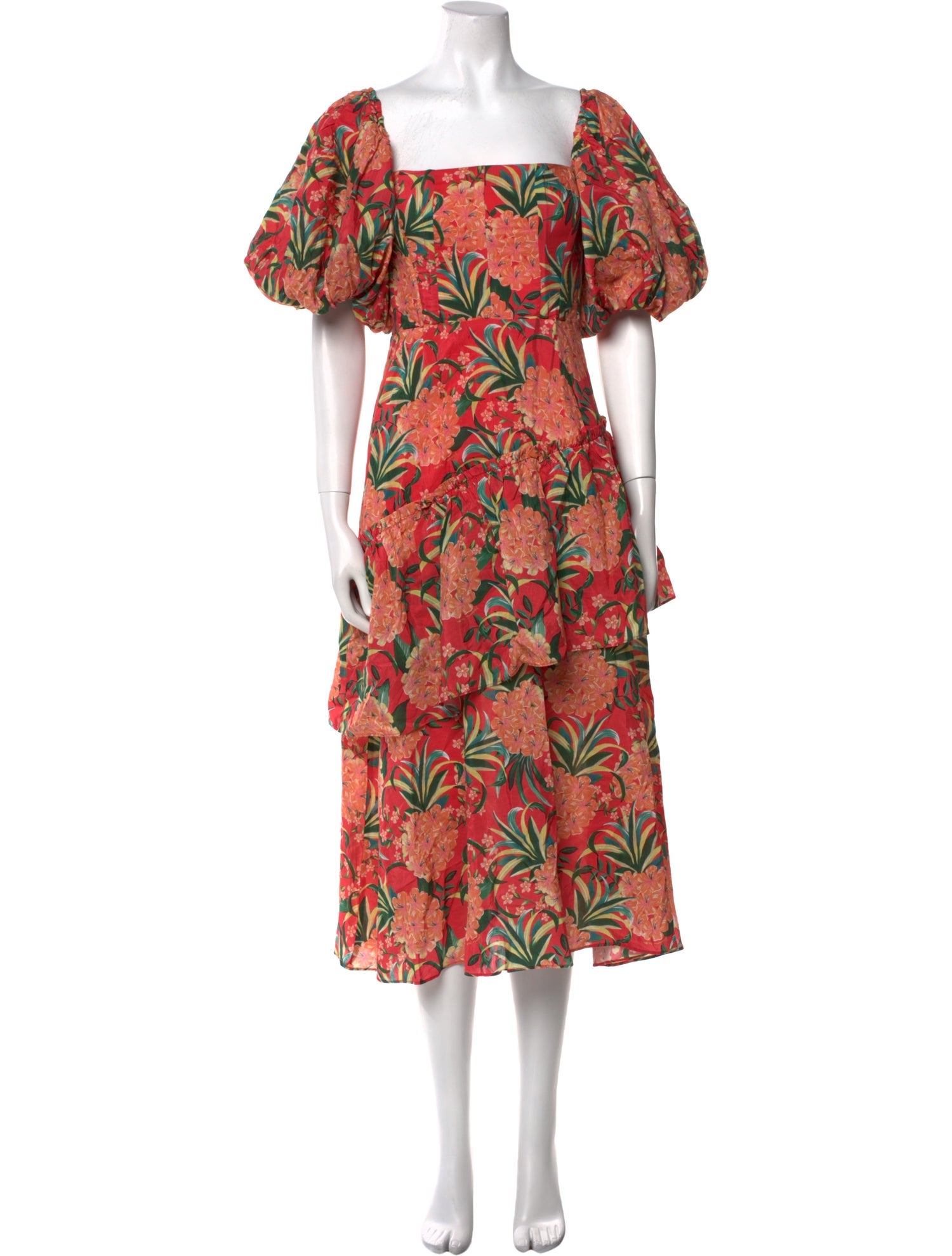 Farm Rio Floral Print Long Dress