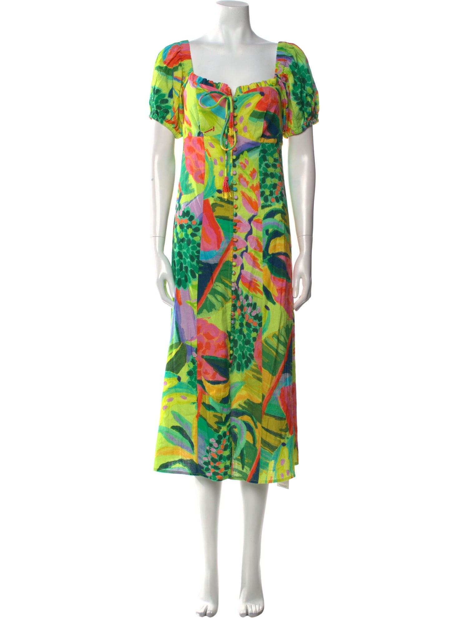 Farm Rio Linen Long Dress w/ Tags