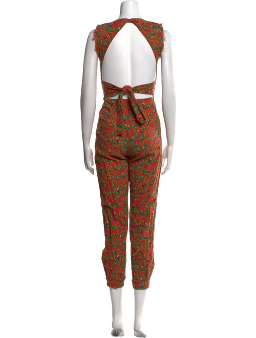 Farm Rio Printed V-Neck Jumpsuit