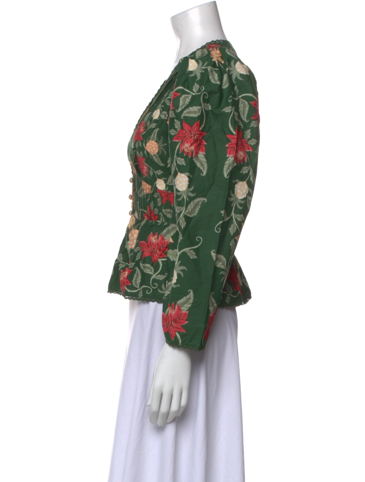 Farm Rio Floral Print V-Neck Blouse w/ Tags