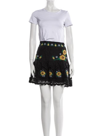 Farm Rio Linen Lace Pattern Skirt Set