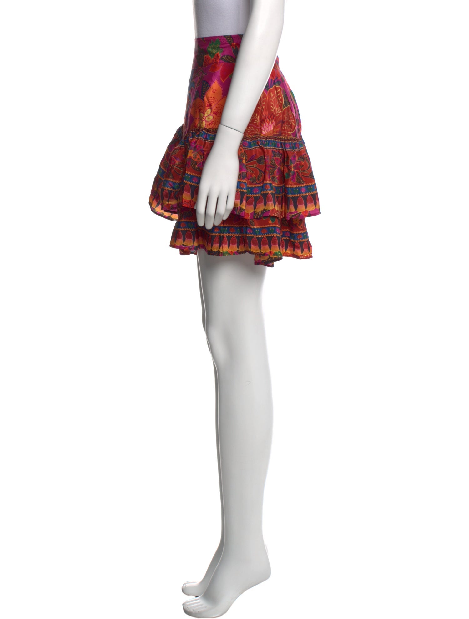 Farm Rio Floral Print Mini Skirt