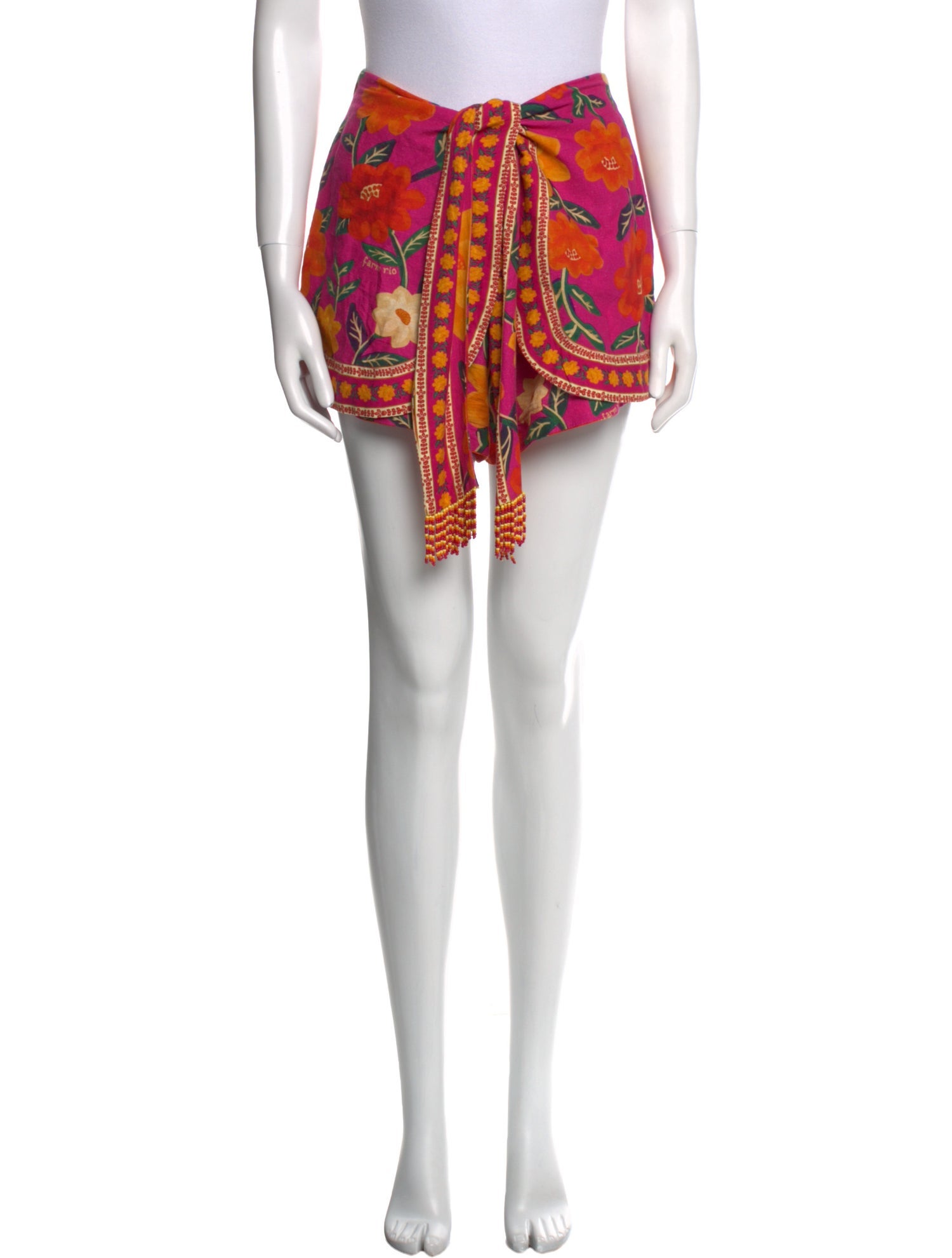 Farm Rio Floral Print Mini Shorts