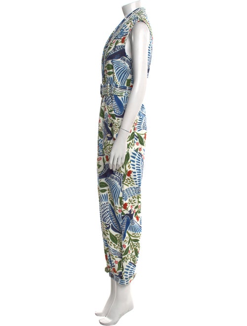 Farm Rio Printed V-Neck Jumpsuit