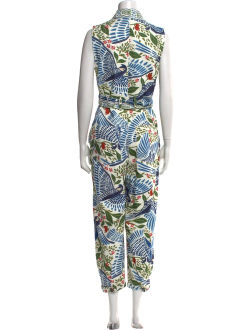 Farm Rio Printed V-Neck Jumpsuit