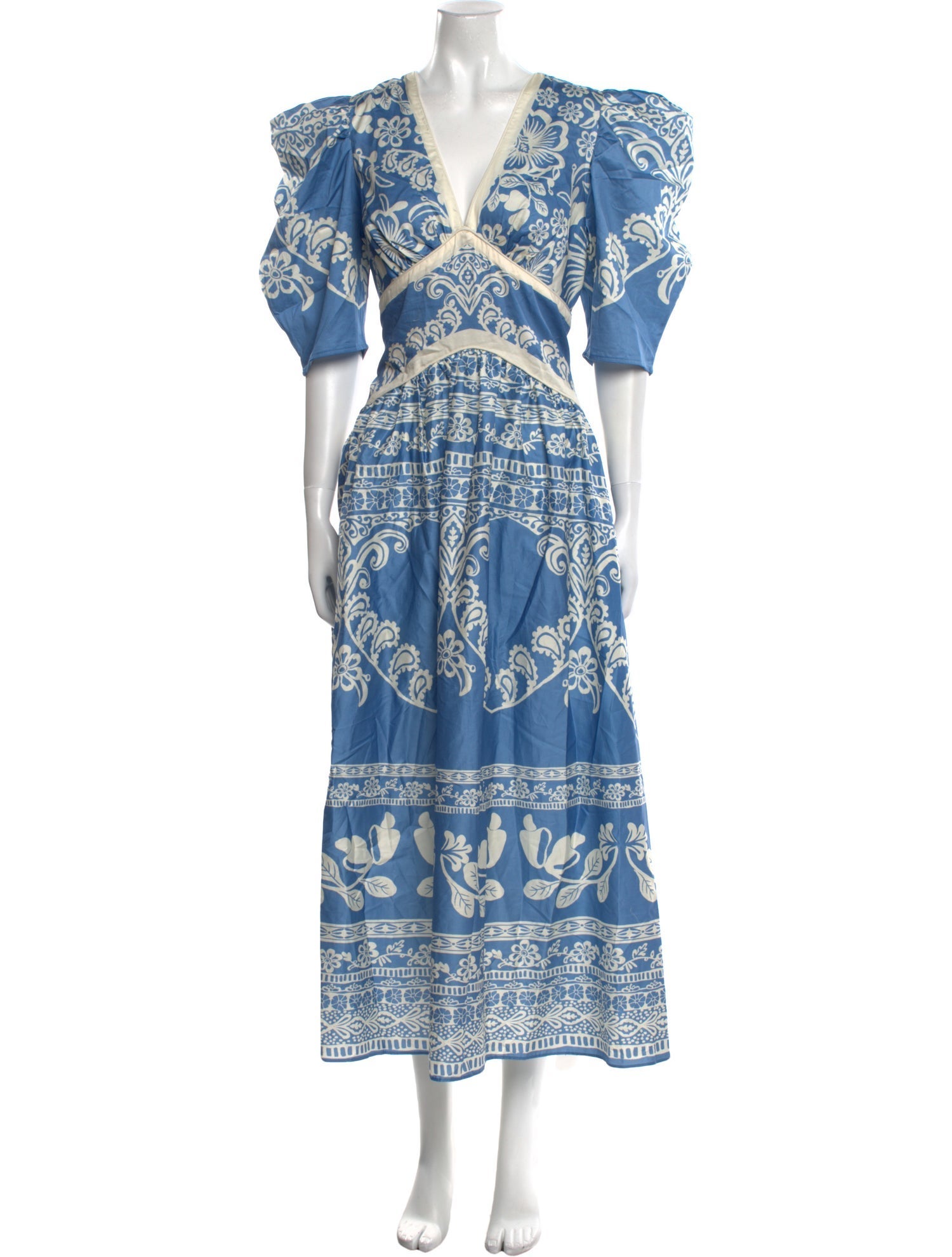 Farm Rio Paisley Print Long Dress