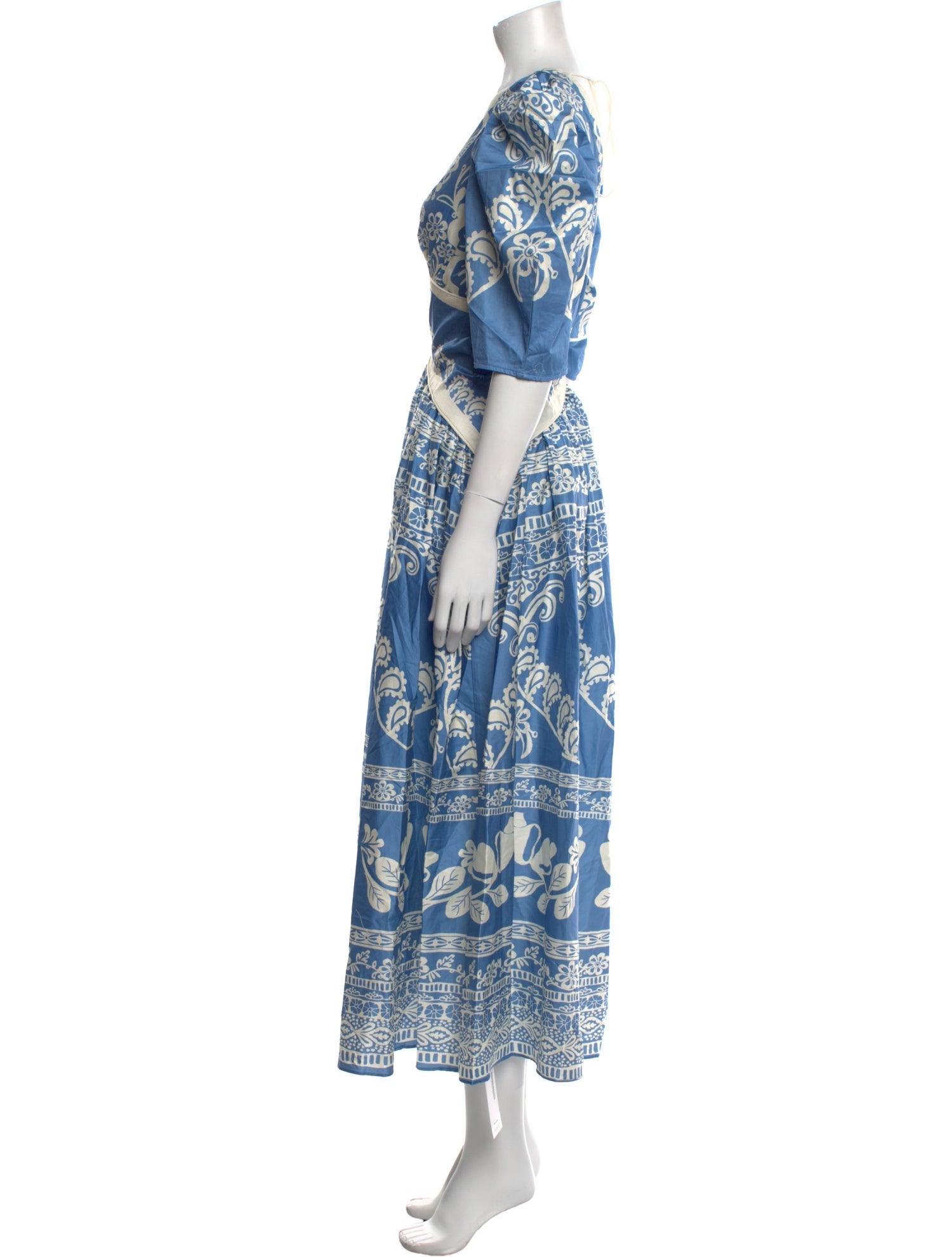 Farm Rio Paisley Print Long Dress