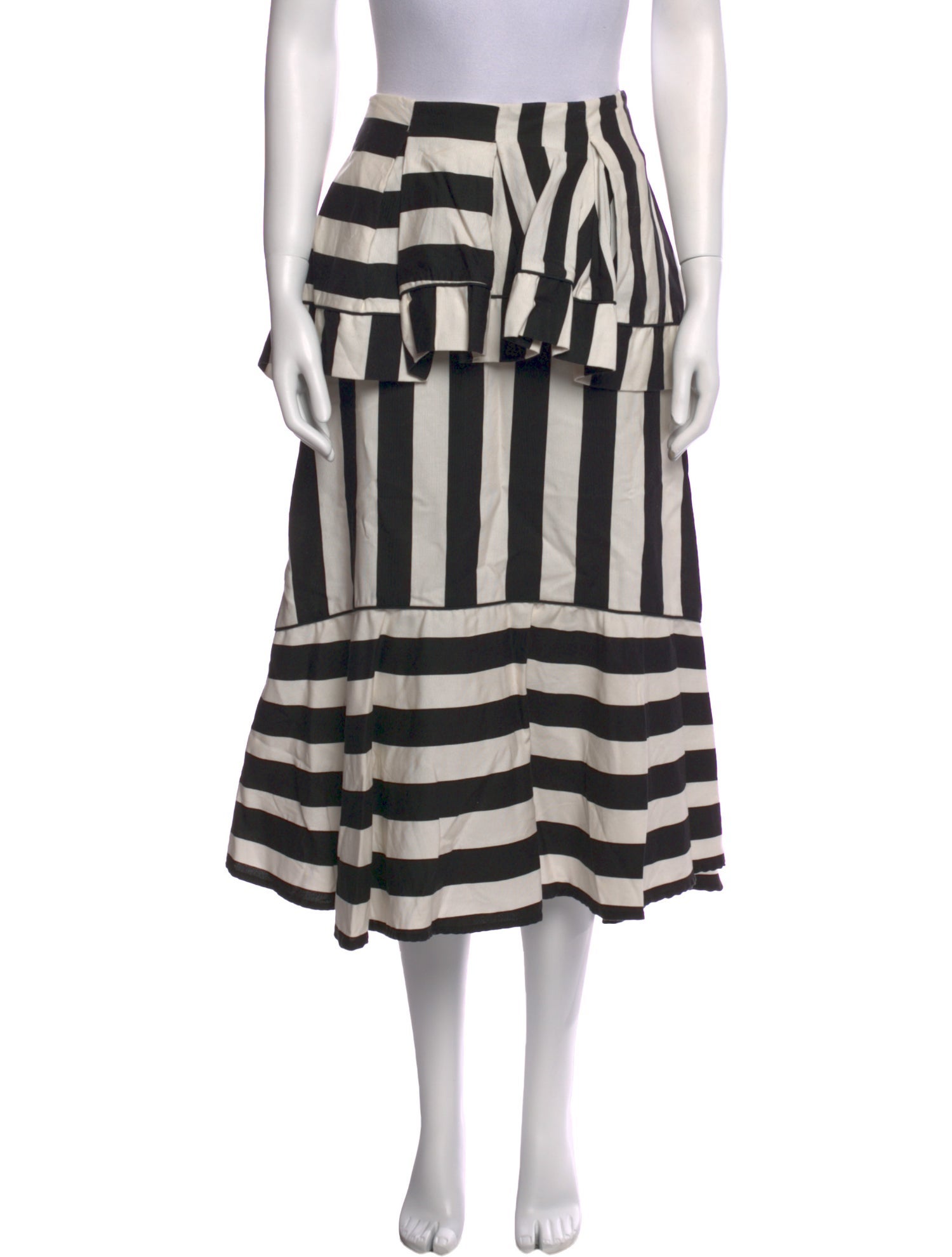 Farm Rio Striped Midi Length Skirt