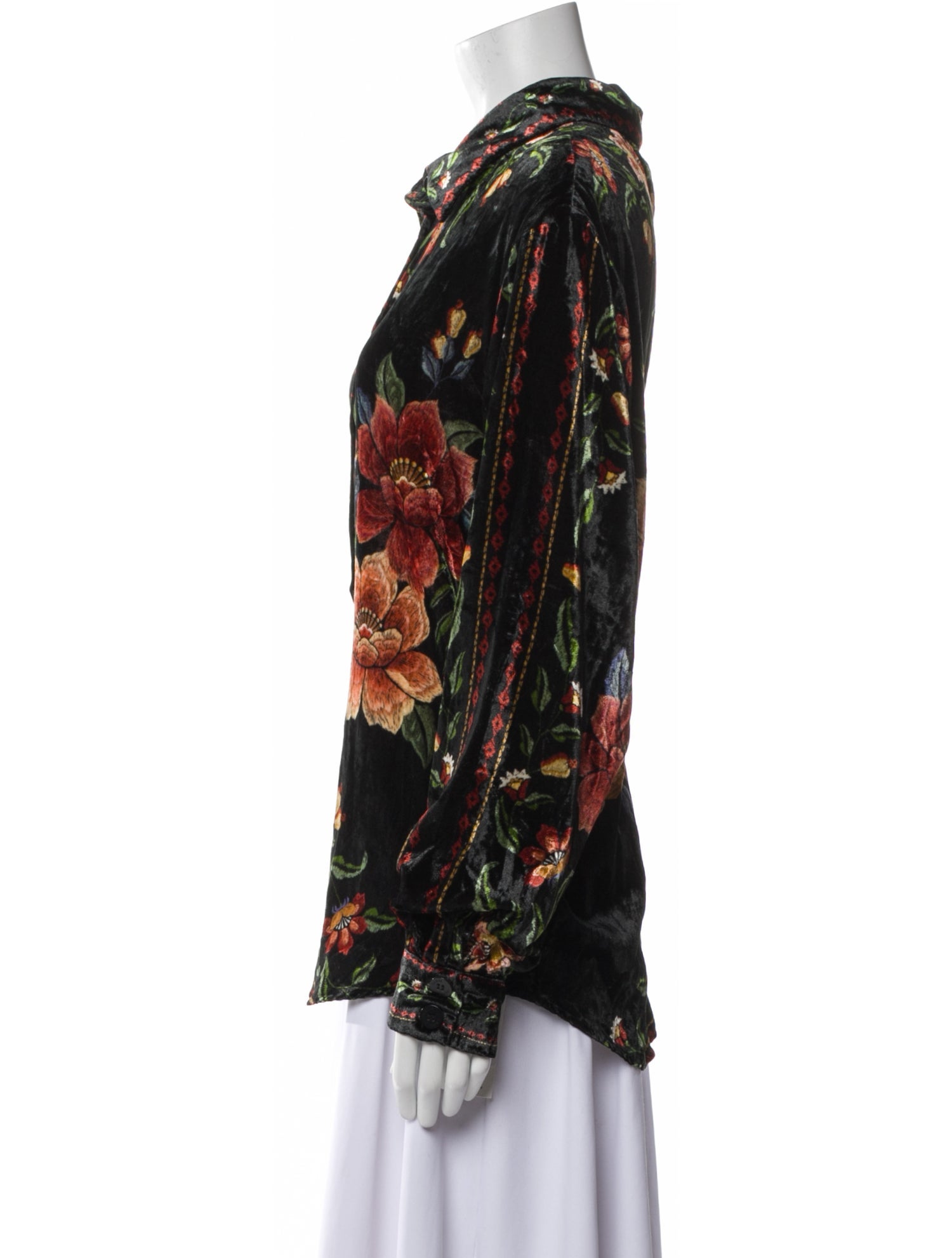 Farm Rio Floral Print Long Sleeve Blouse w/ Tags