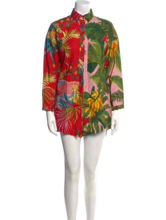 Farm Rio Linen Printed Romper