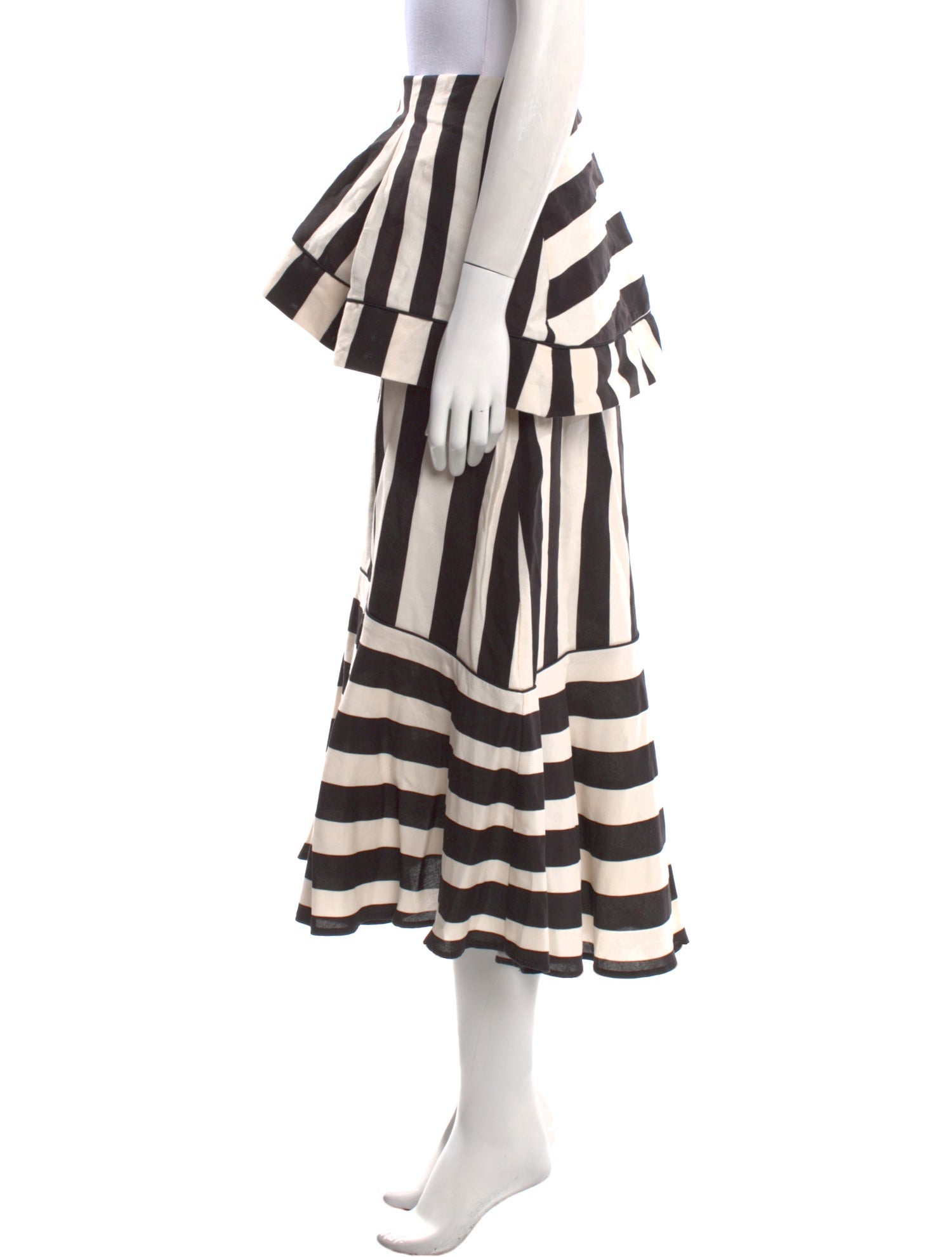 Farm Rio Striped Midi Length Skirt