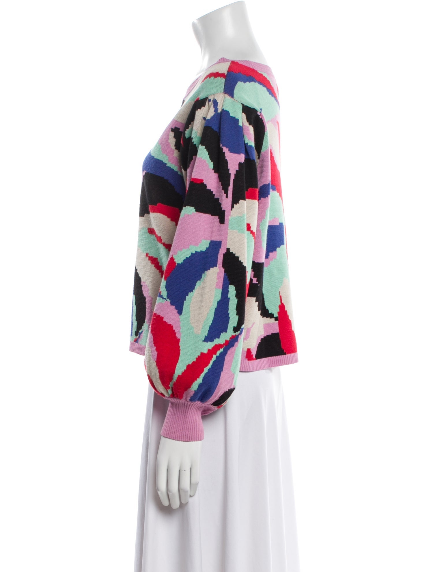 Farm Rio Printed Crew Neck Sweater