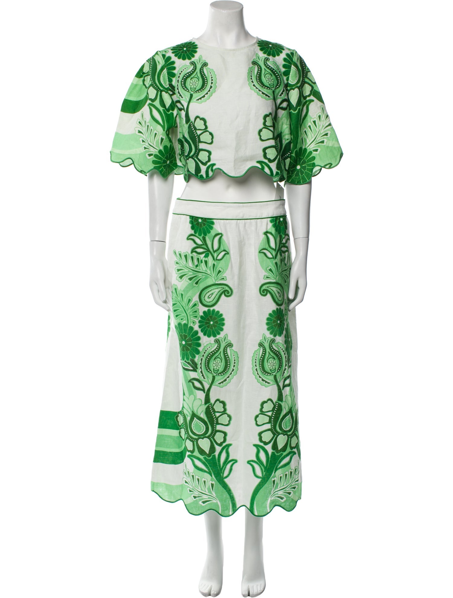 Farm Rio Linen Printed Skirt Set