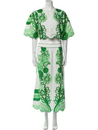 Farm Rio Linen Printed Skirt Set