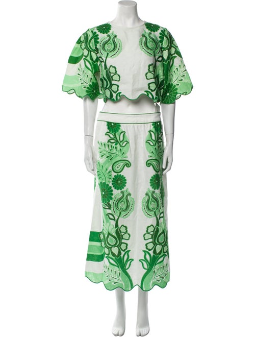 Farm Rio Linen Printed Skirt Set